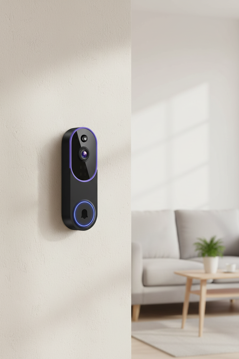 1080P Wireless Video Doorbell Camera, Smart AI Human Detection, FHD Live View, Cloud Storage, Night Vision, Two Way Audio, Instant Alert, 2.4G Wifi Only, Indoor/Outdoor Surveillance Cam for Home Security System