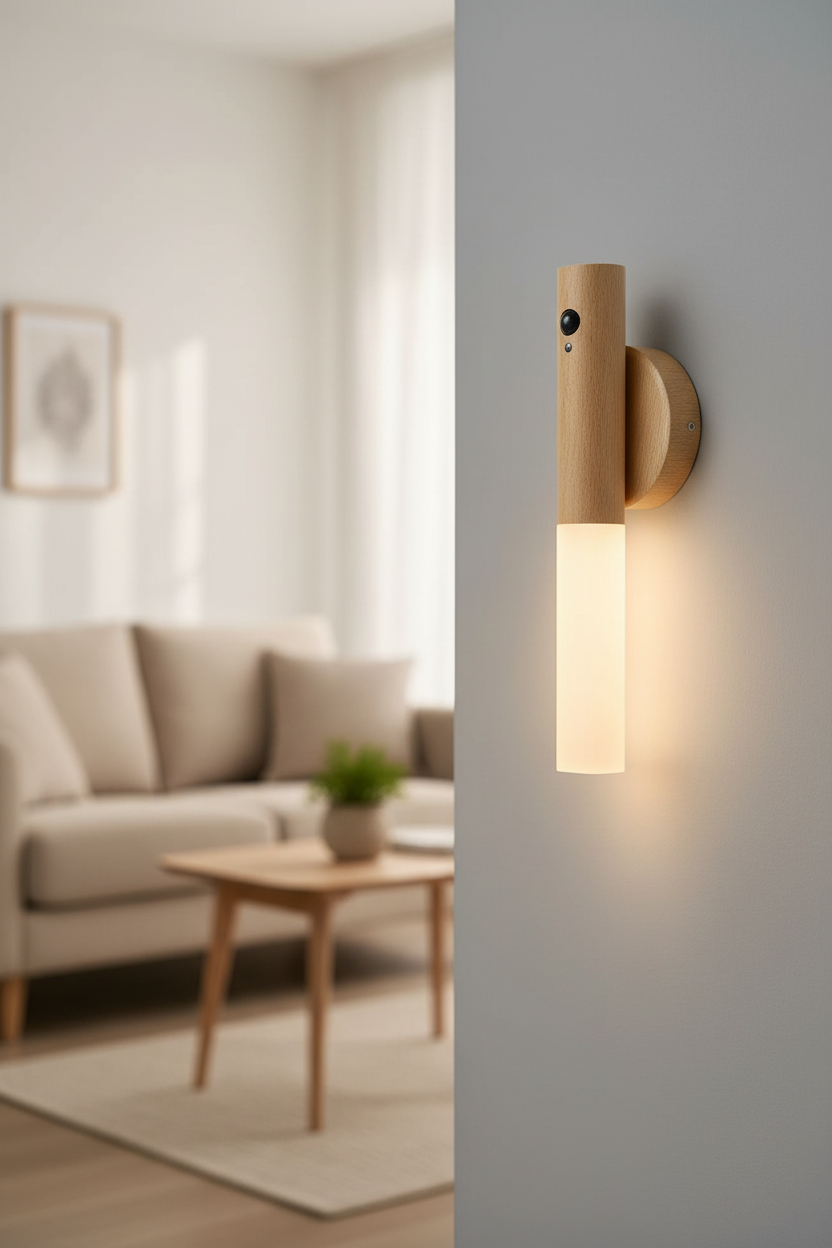 Smart Motion Sensor Night Light LED Rechargeable Magnetic Wall Lamp Portable for Hallway Bedroom Stairs Bathroom Cabinets Decor